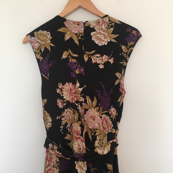 NWT Lauren Ralph Lauren Floral Bubble Crepe Cap-Sleeve Dress Sz 6 Empire waist - Picture 6 of 15